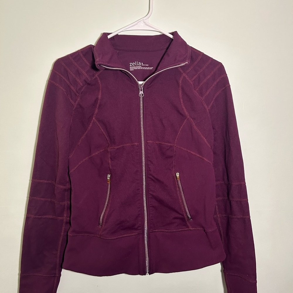 Zella Plum Full-Zip Bomber Jacket
